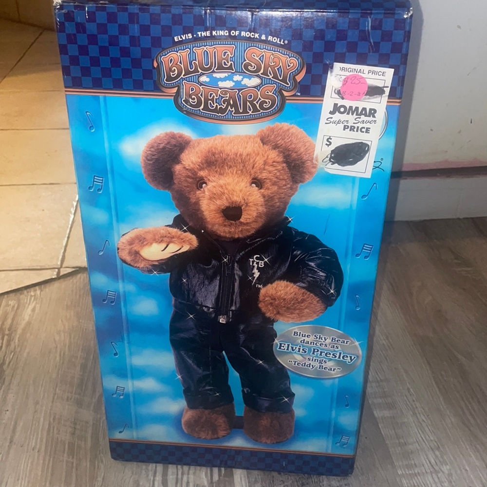 Singing Elvis bear collectible still in box